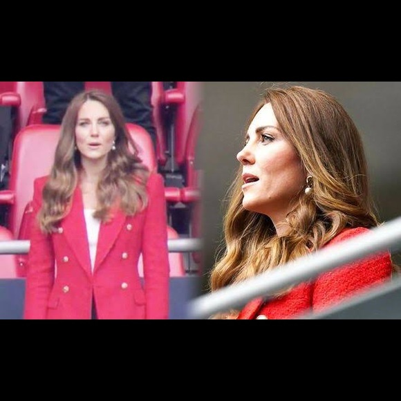 ZARA red double breasted blazer ASO Kate Middleton - Picture 2 of 8